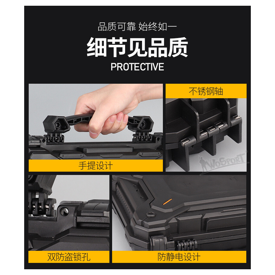 Portable Dustproof Waterproof Tactical Hard Case Tools Storage Box Carrying Case