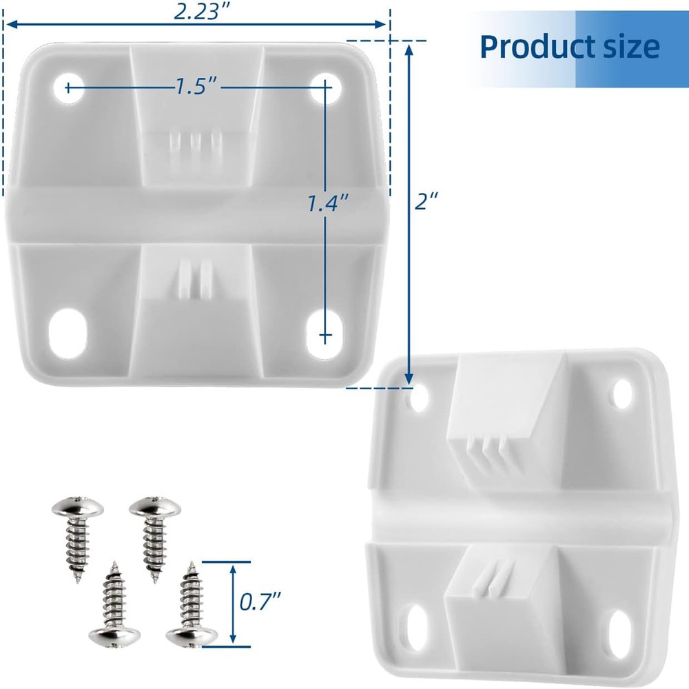 Cooler Hinges and Screws Set, Replacement Plastic Hinges & Screws, 4 Pack