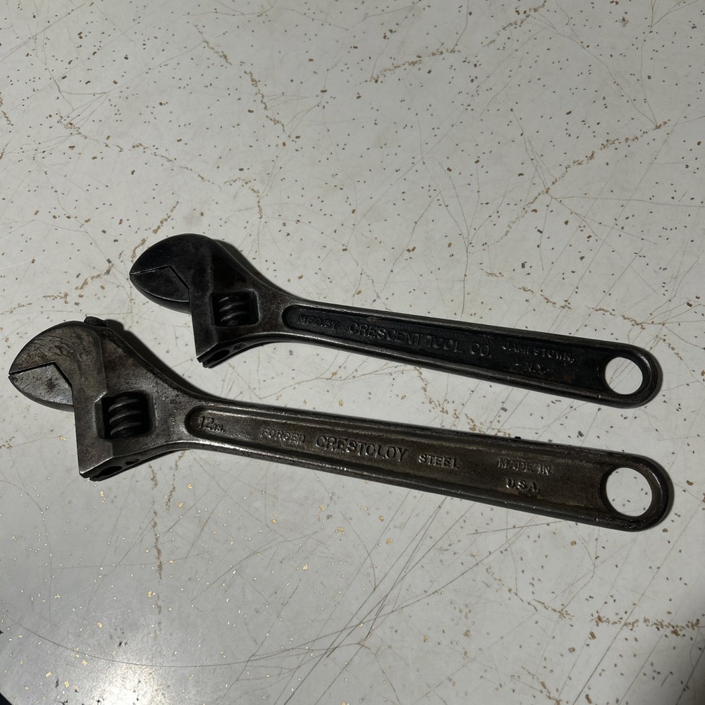 Two Crescent Adjustable Wrenches Made In The USA