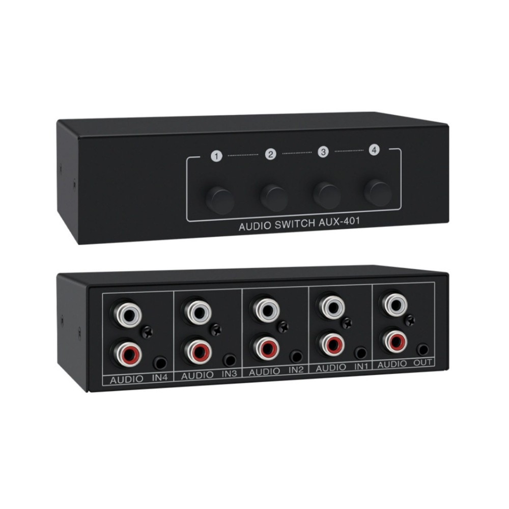 1PCS Stereo Audio Switcher 4 in 1 Out A/B Analog For Multi-source Switching