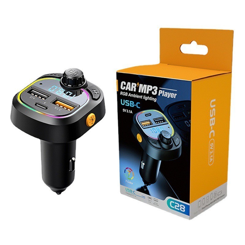 Bluetooth Car MP3 Player FM Transmitter with Dual USB Fast Charger