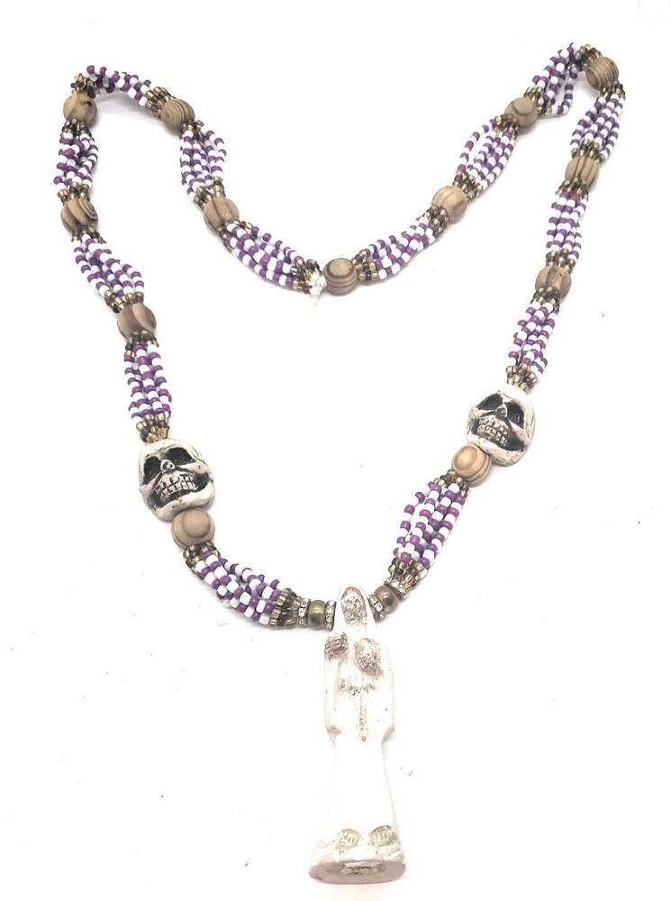 SANTA MUERTE COLLAR DE CUENTAS