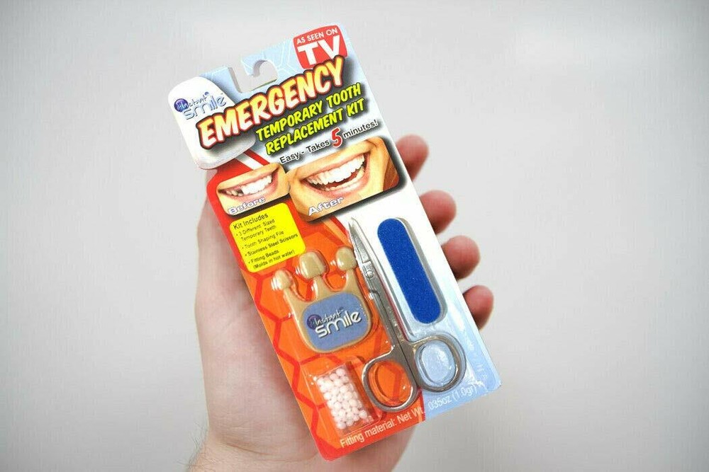 Instant Smile Makeover Temporary Teeth and Emergency Replacement Kit with Case