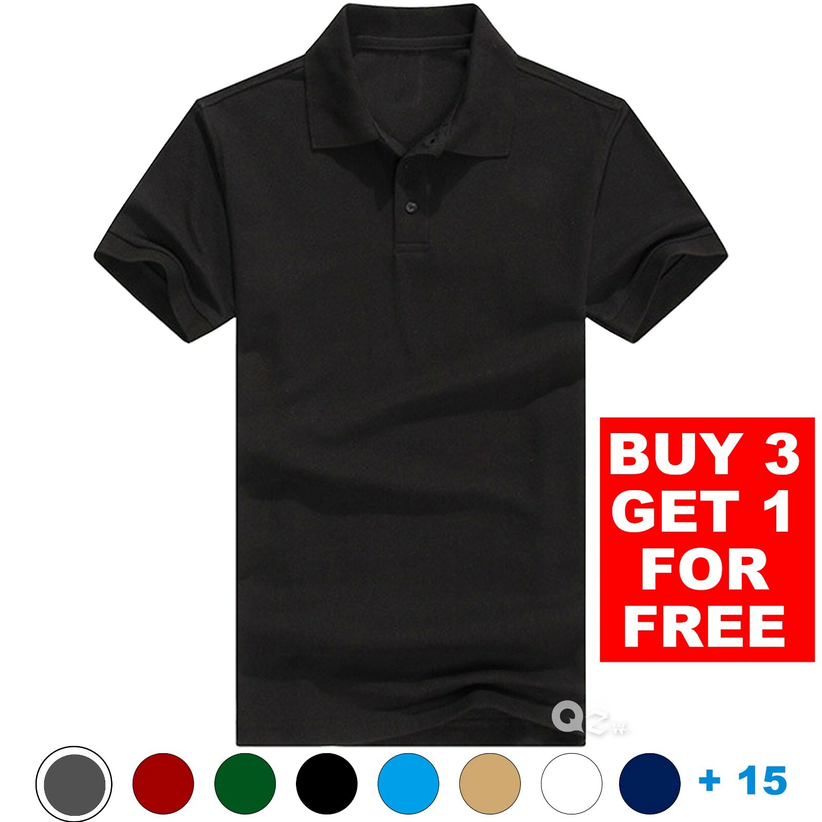Men's Polo Shirt Dri-Fit Golf Sports Cotton Short Sleeve Jersey Casual Plain