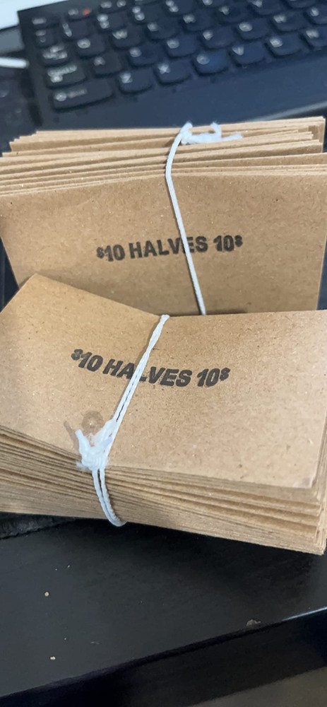 Flat Half Dollar Coin Wrappers 100 Count Solid Bundle for Coin Collecting NEW