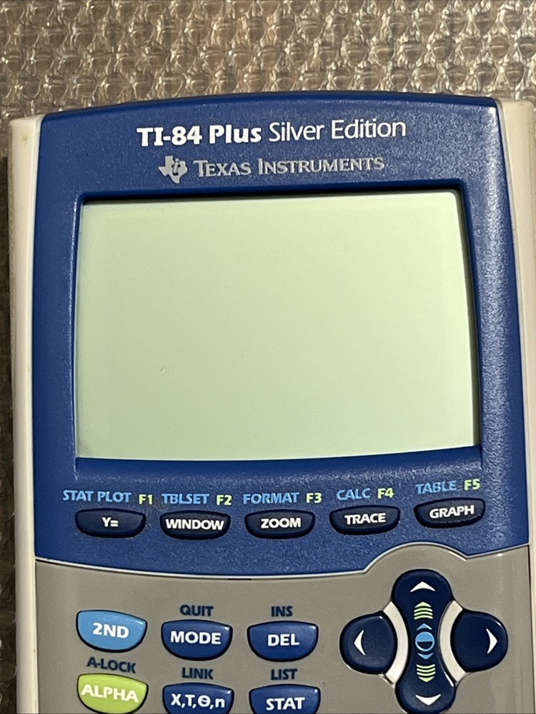 Texas Instruments TI-84 Plus Silver Edition Graphing Calculator W/Cover - Tested