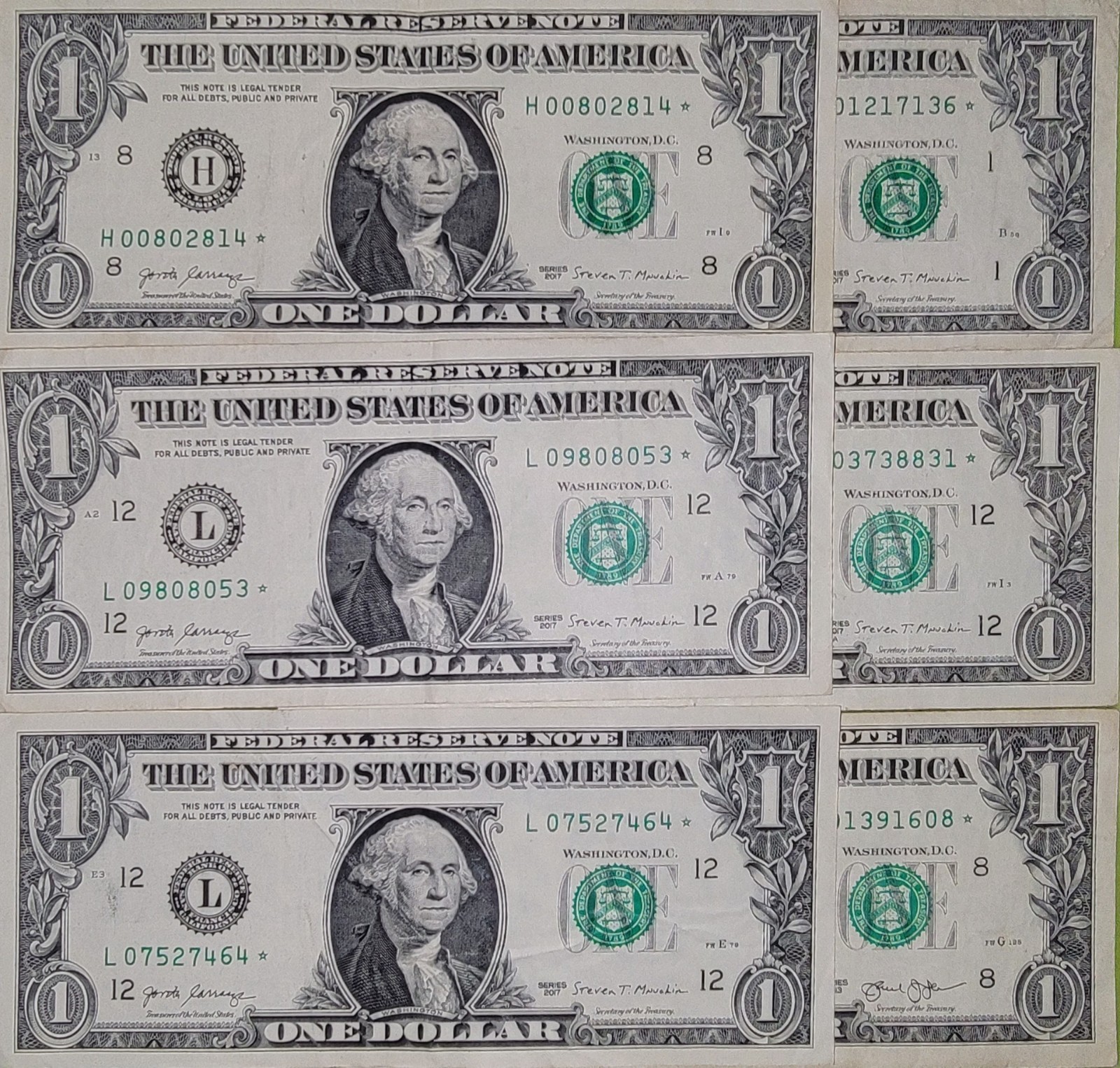 $1 Star Notes – U.S. Bills with a Star in the Serial Number