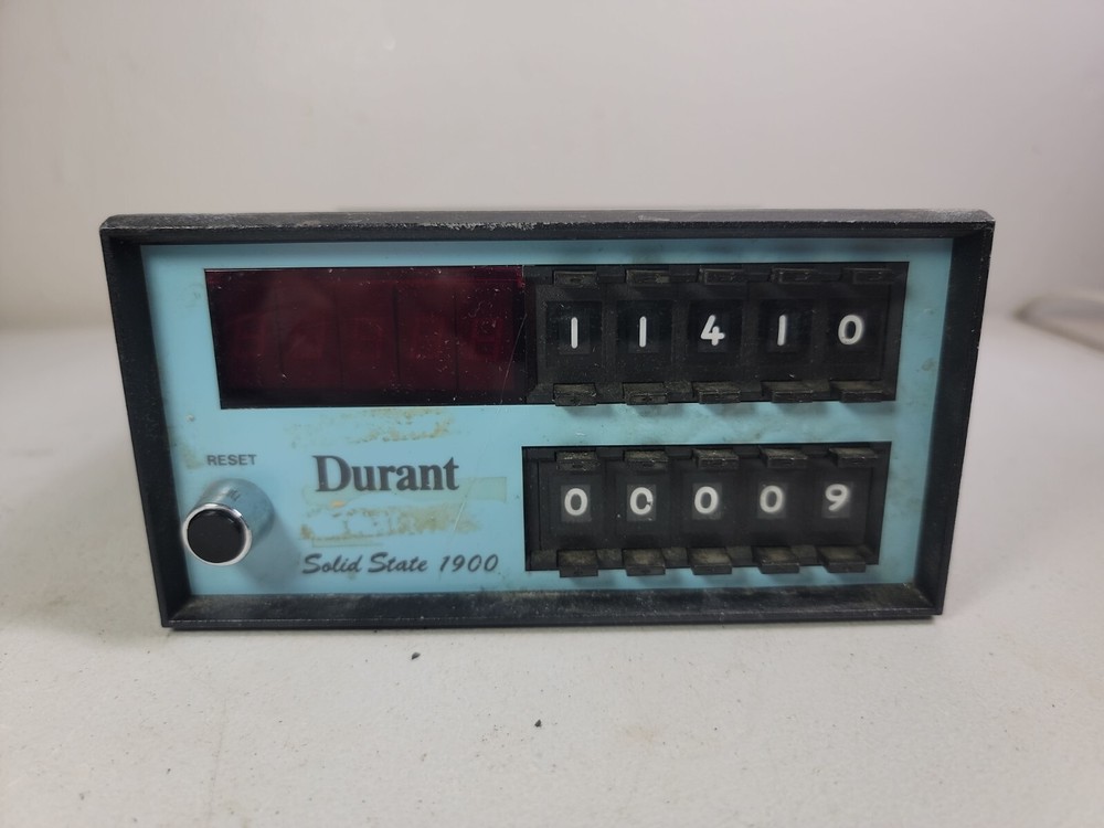 DURANT SOLID STATE 1900-512 COUNTER  DISPLAY w/ RESET UNTESTED
