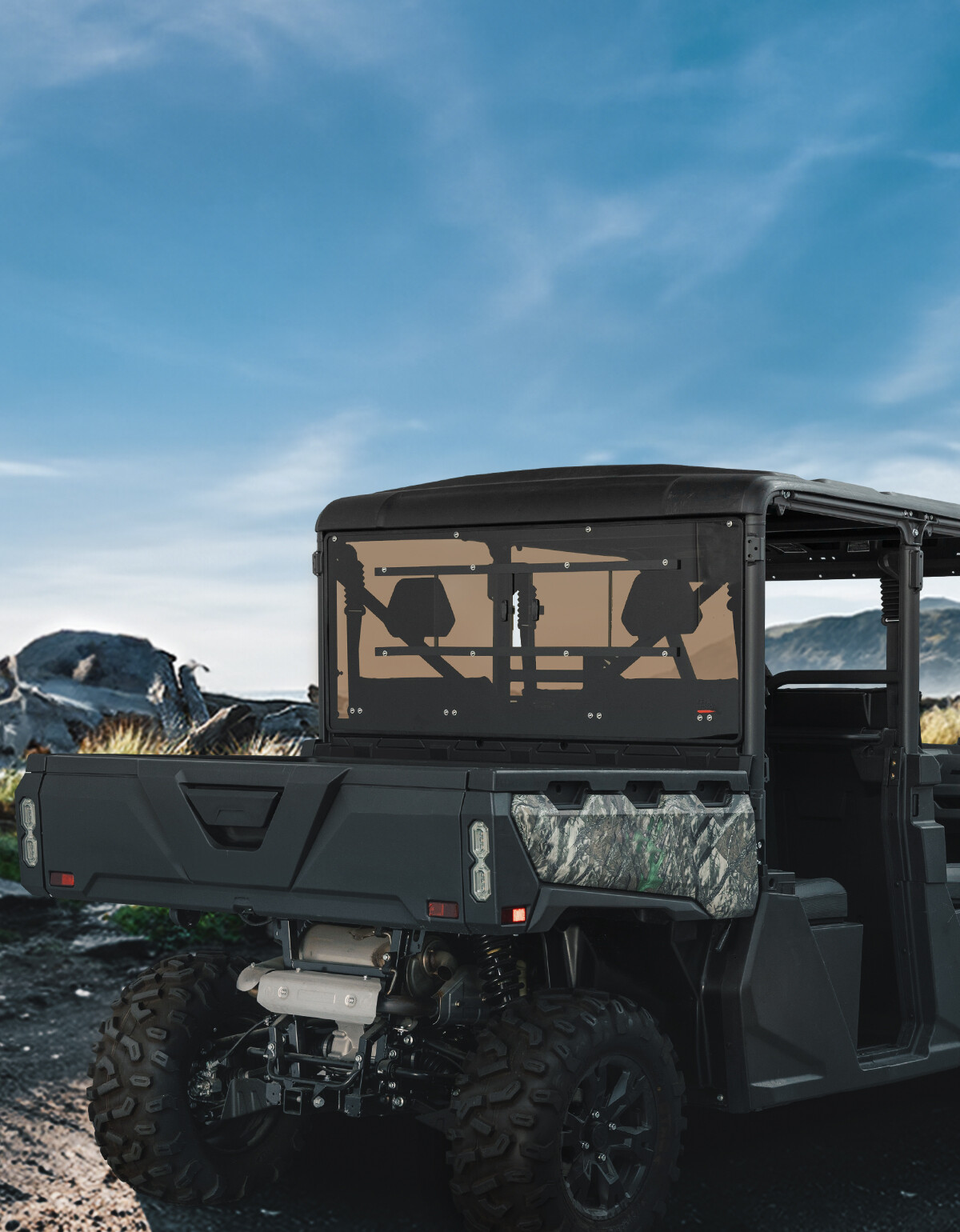 UTV Rear Windshield w/ Sliding Window for 2019-2024 CFMOTO UFORCE 1000/1000 XL