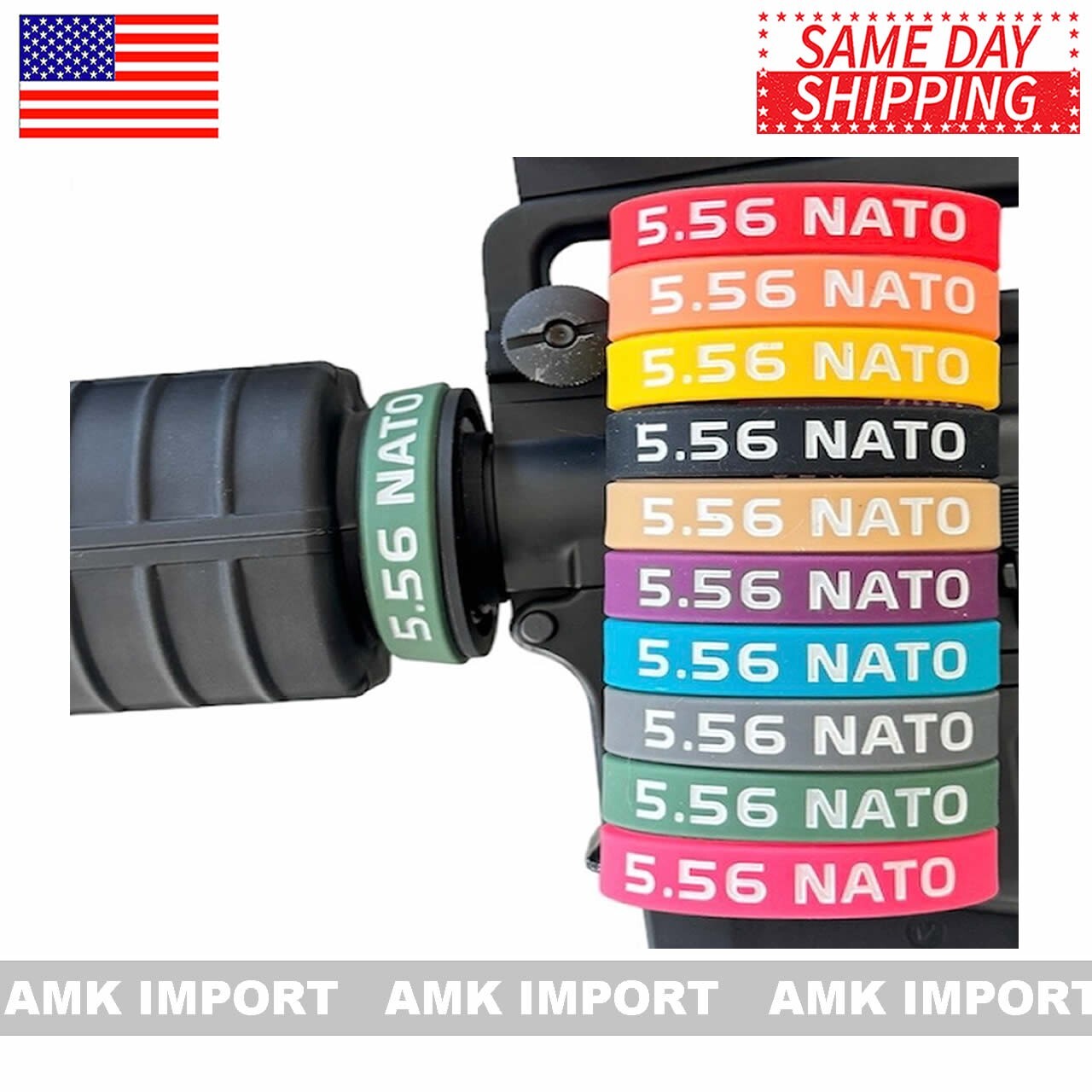 5.56 NATO Magazine ID Marking Bands / 556 NATO Upper Receiver Mag Silicone Bands