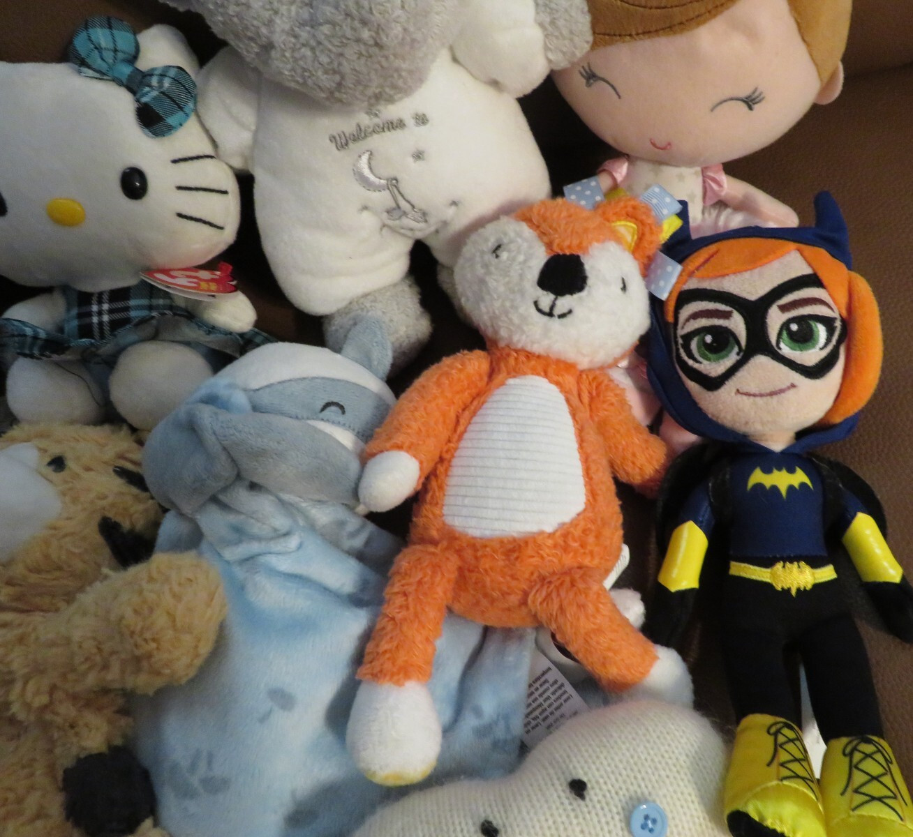 Mixed Lot of Stuffed Animals TY Hello Kitty Douglas Little Me Demdaco & more