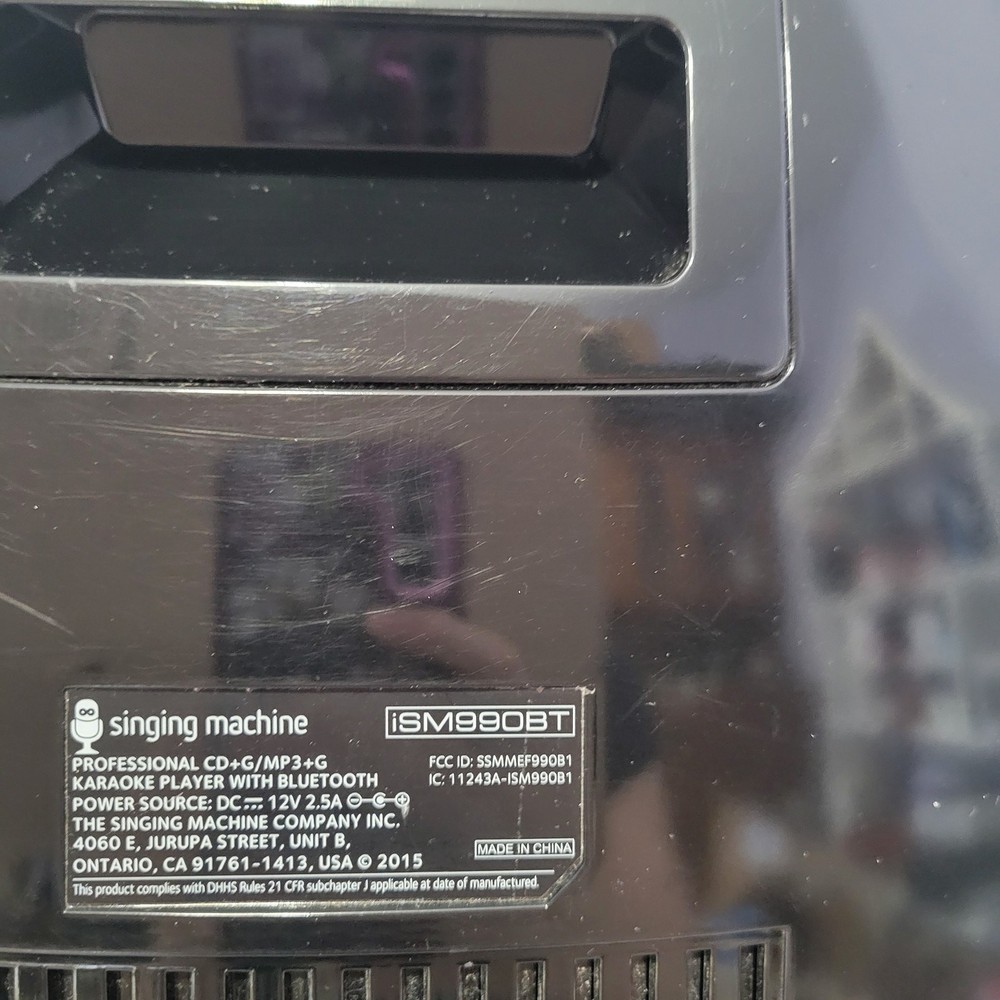 Singing Machine ISM990BT Bluetooth Karaoke System CD Player iPad iPhone Android