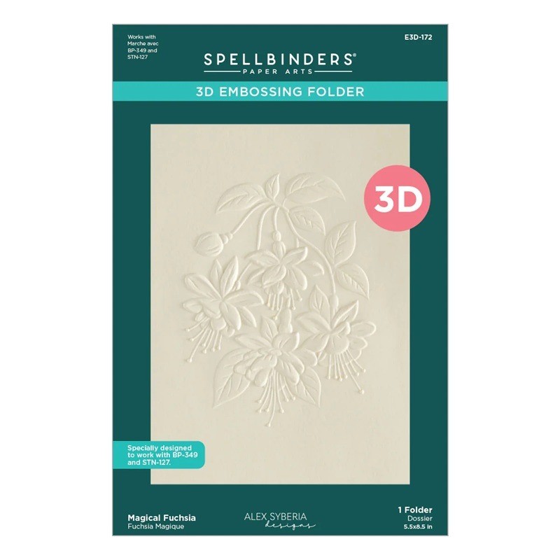 Preorder: Spellbinders 3D Embossing Folder E3D-172 Magical Fuchsia
