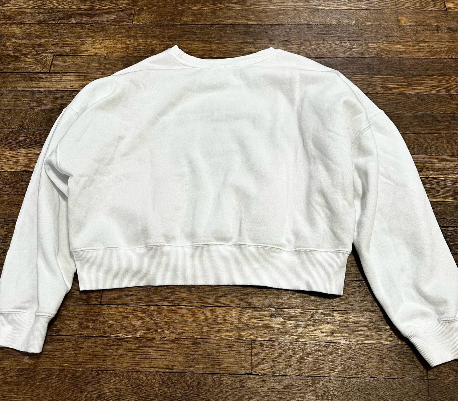 Disney Aristocats Marie J'Adore Paris 1970 Cropped Embroidered Sweatshirt