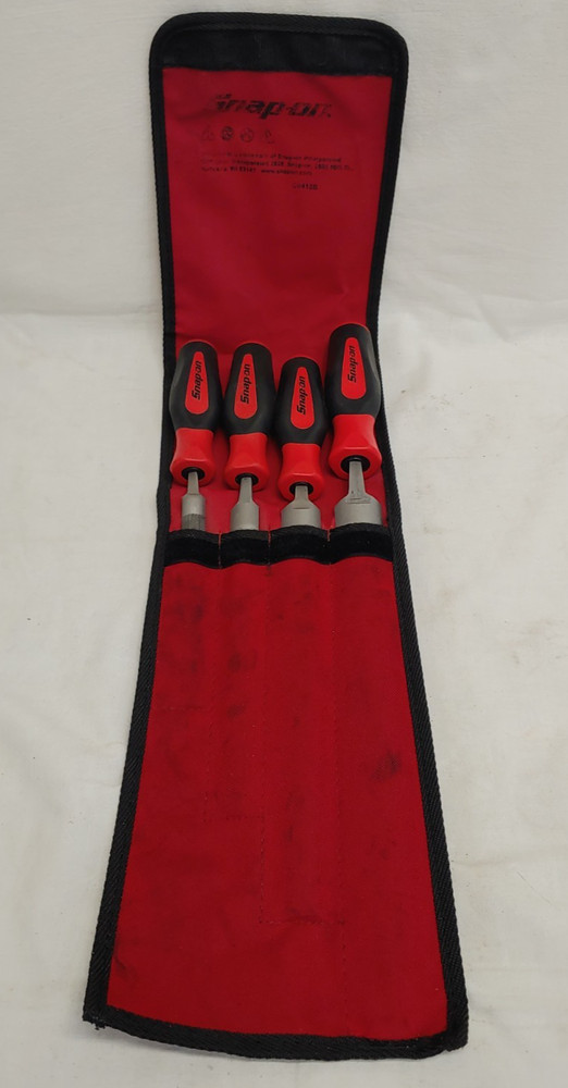 Snap-On 4pc Instinct Soft Grip Handle Half Round File Set - SGHBF400A