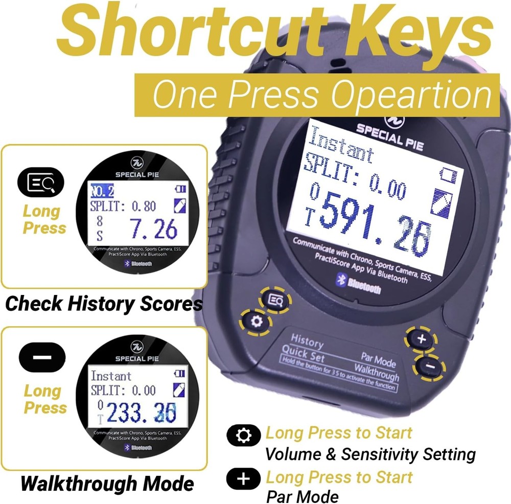 IPSC Shooting Timer with Bluetooth Belt Clip
