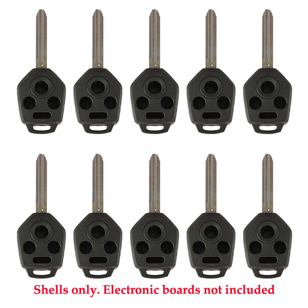 Remote Control Key Case Shell Compatible with Subaru Uncut Blade B110 (10 Pack)