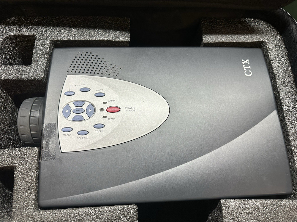 CTX EzPro 610 LCD Projector – Powers On, Case + AC Adapter Included