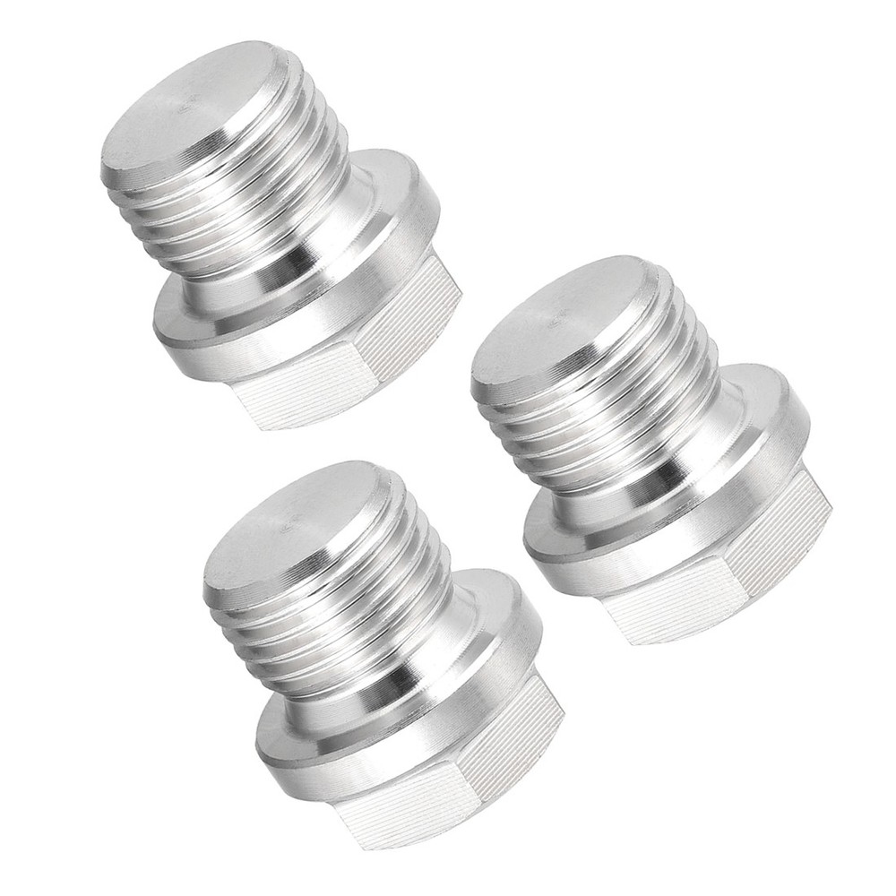 M16 X 1.5 Male Outer Hex Head Plug Solid Thread Bung Plug Pipe Fitting 3Pack