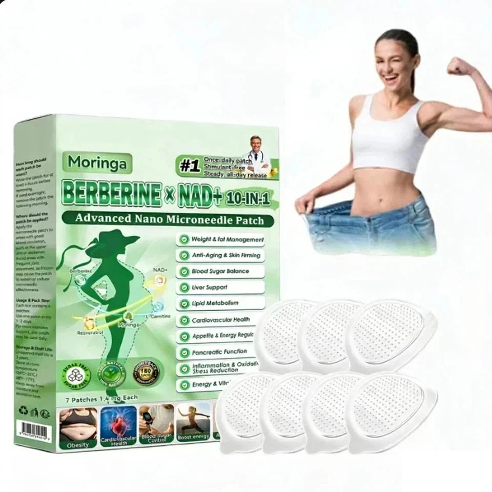 Moringa Berberine 10-in-1 Advanced Nano Microneedle Patch (7pcs/box)*