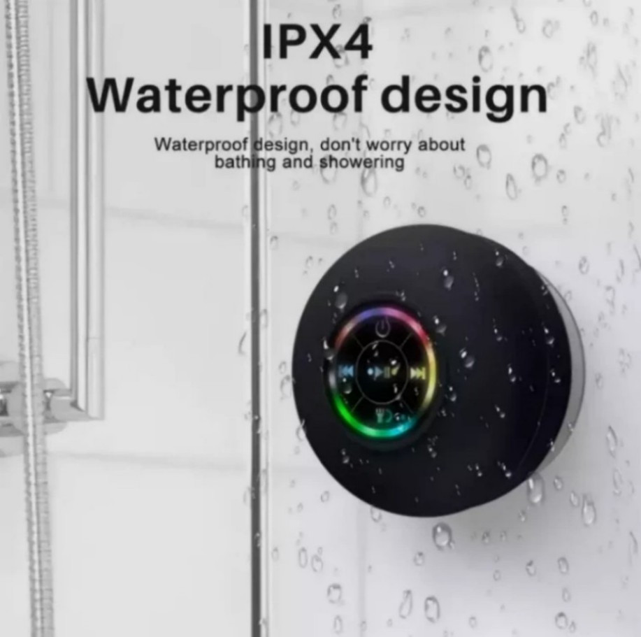 Waterproof Bluetooth Wireless Shower Speaker Bathroom Speaker LED Light&&