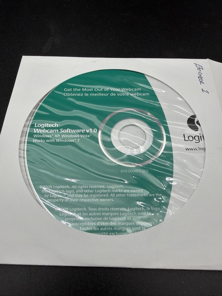 Logitech Webcam Software v1.0 - Windows XP Vista 7 2009 Disc Only CD-ROM