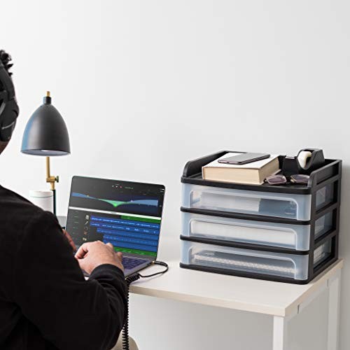 DDS-M3 Medium Desktop Drawer System, Black