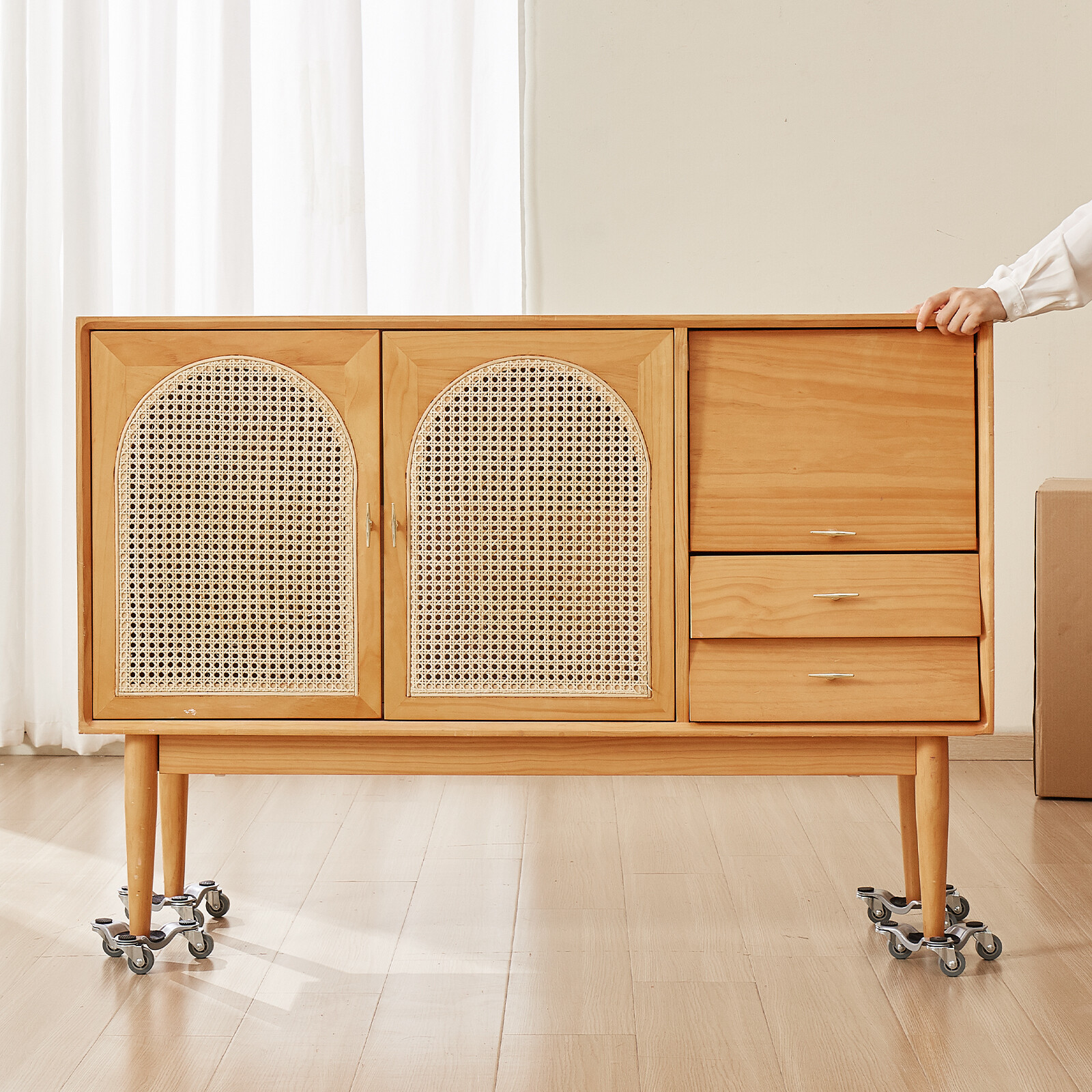 Furniture Dolly 4 pcs Steel Tri-dolly Set Furniture Mover 440 lbs Capacity