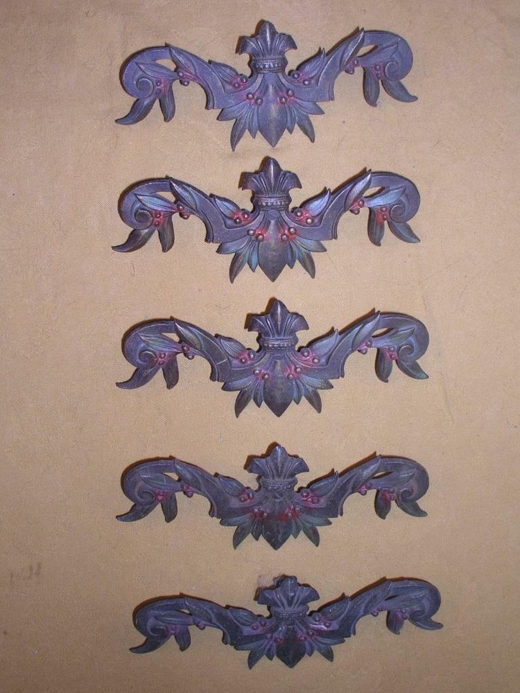 Vintage Metal Decorative Architectural Elements Hardware Brackets Repurpose 2 Sz