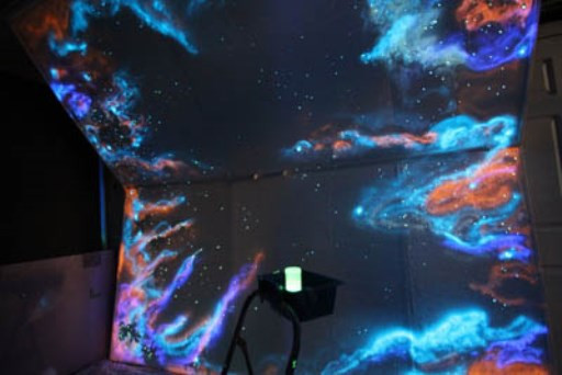 GLOW IN THE DARK PAINT NEUTRAL SENSORY RELAXATION BLACK LIGHT GALAXIES STARS