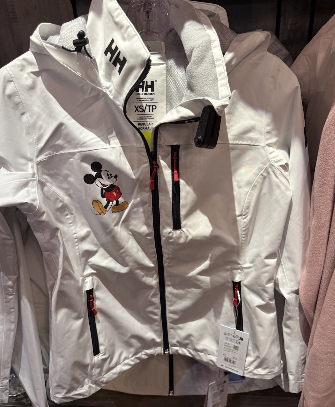 NWT! Disney Parks Helly Hansen Mickey Mouse Hooded Waterproof Jacket Ladies 2XL