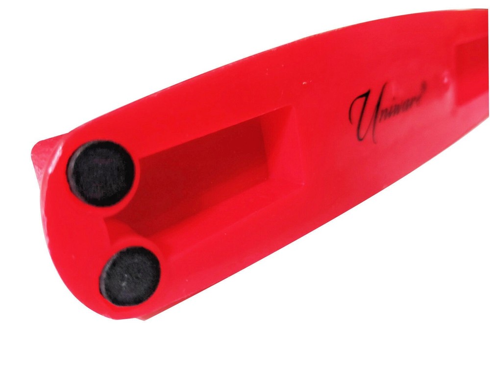 Uniware Knife Sharpener Kitchen Tool, Red/ Grey