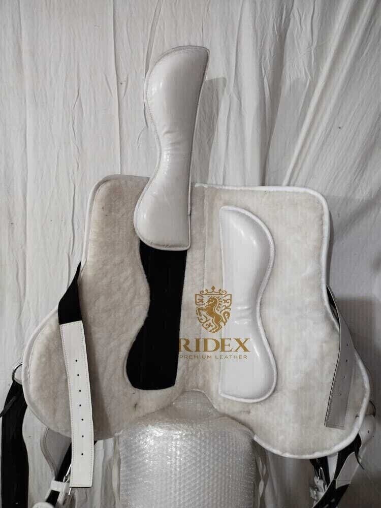 Synthetic Treeless Bareback Extra Panel Horse Tack Saddle.