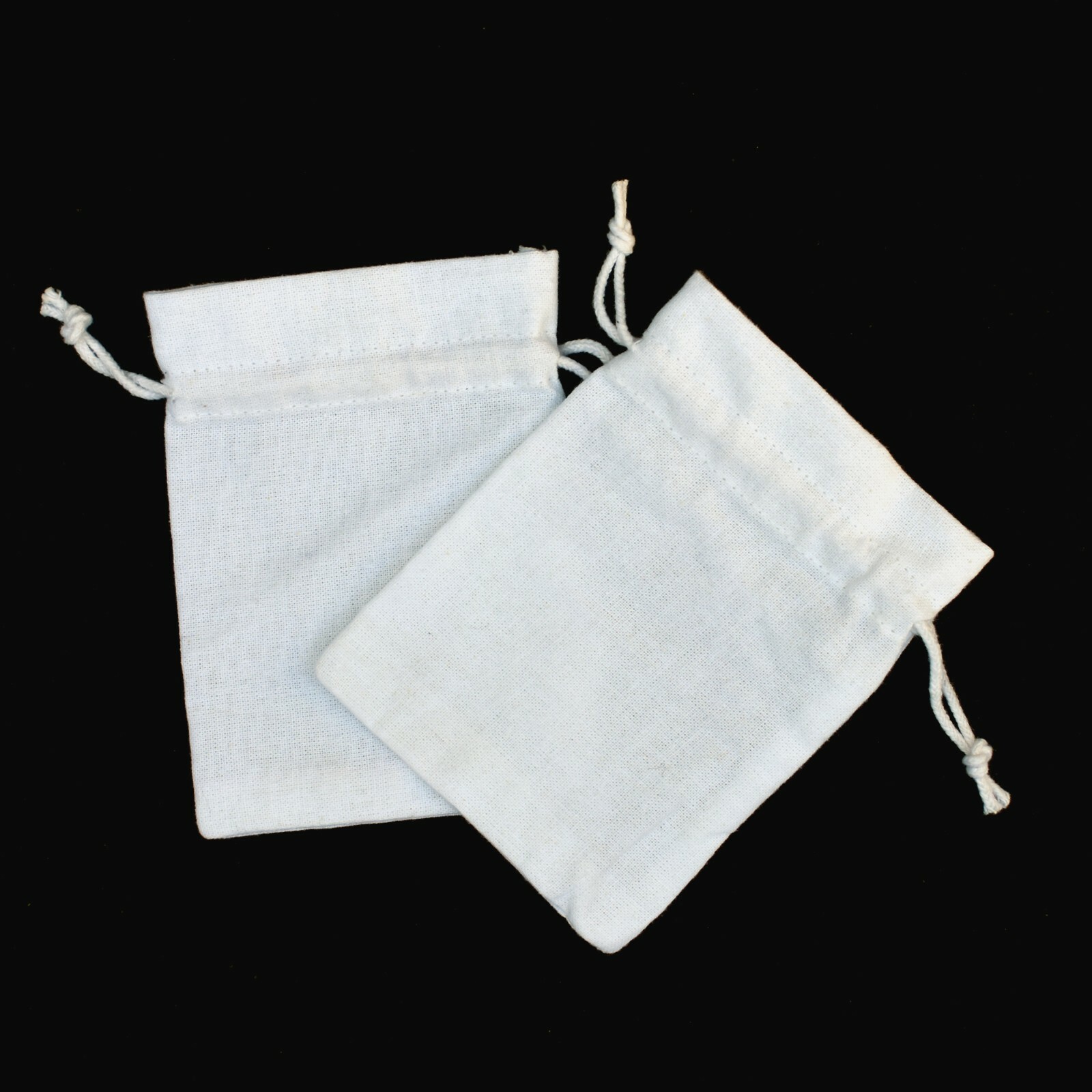 Cotton Drawstring White Small Favor Coin Bag Indian Jewelry Packaging Pouch