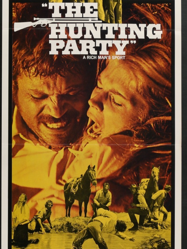 THE HUNTING PARTY (1971) Original Insert Movie Poster Gene Hackman Western