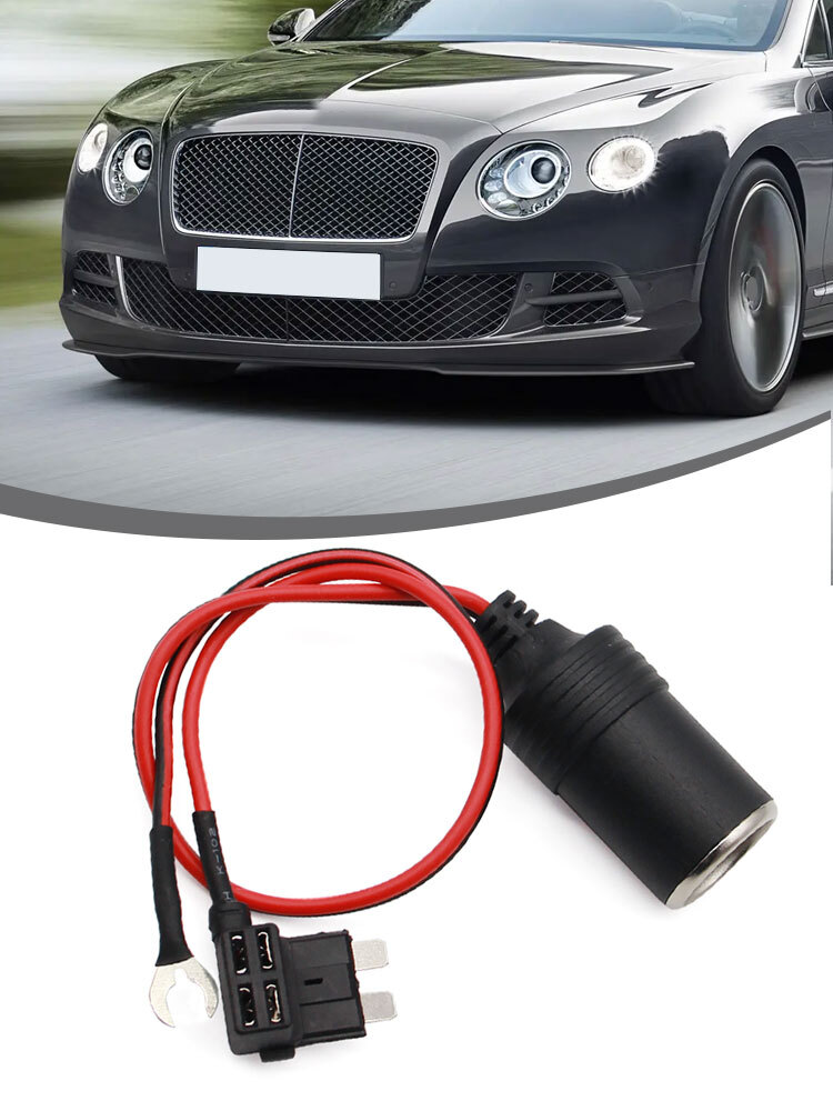 Cigarette Lighter Seat Power Connect Fuse Storage Battery Adapter Socket Plug-