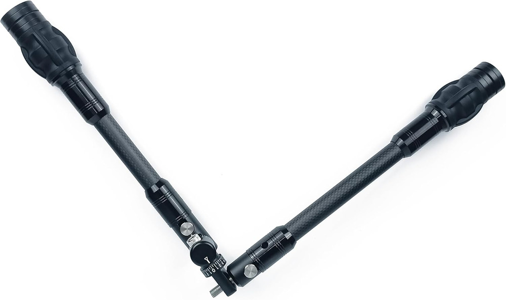 Carbon Archery Bow Stabilizer Single Side Adjustable V-Bar Mount Quick Disconnec