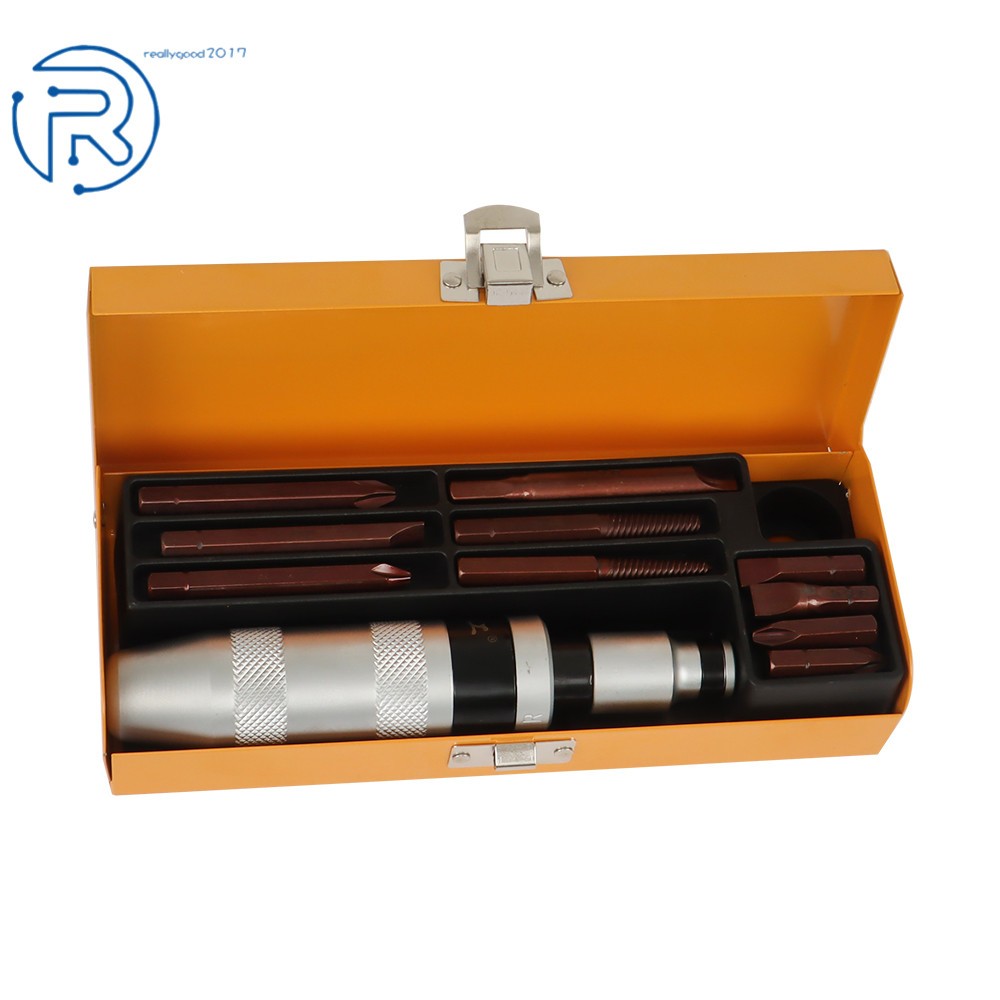 Heavy Duty 12 ×1/2" Impact Driver Socket Set Screw Phillips Hex Screwdriver Bits
