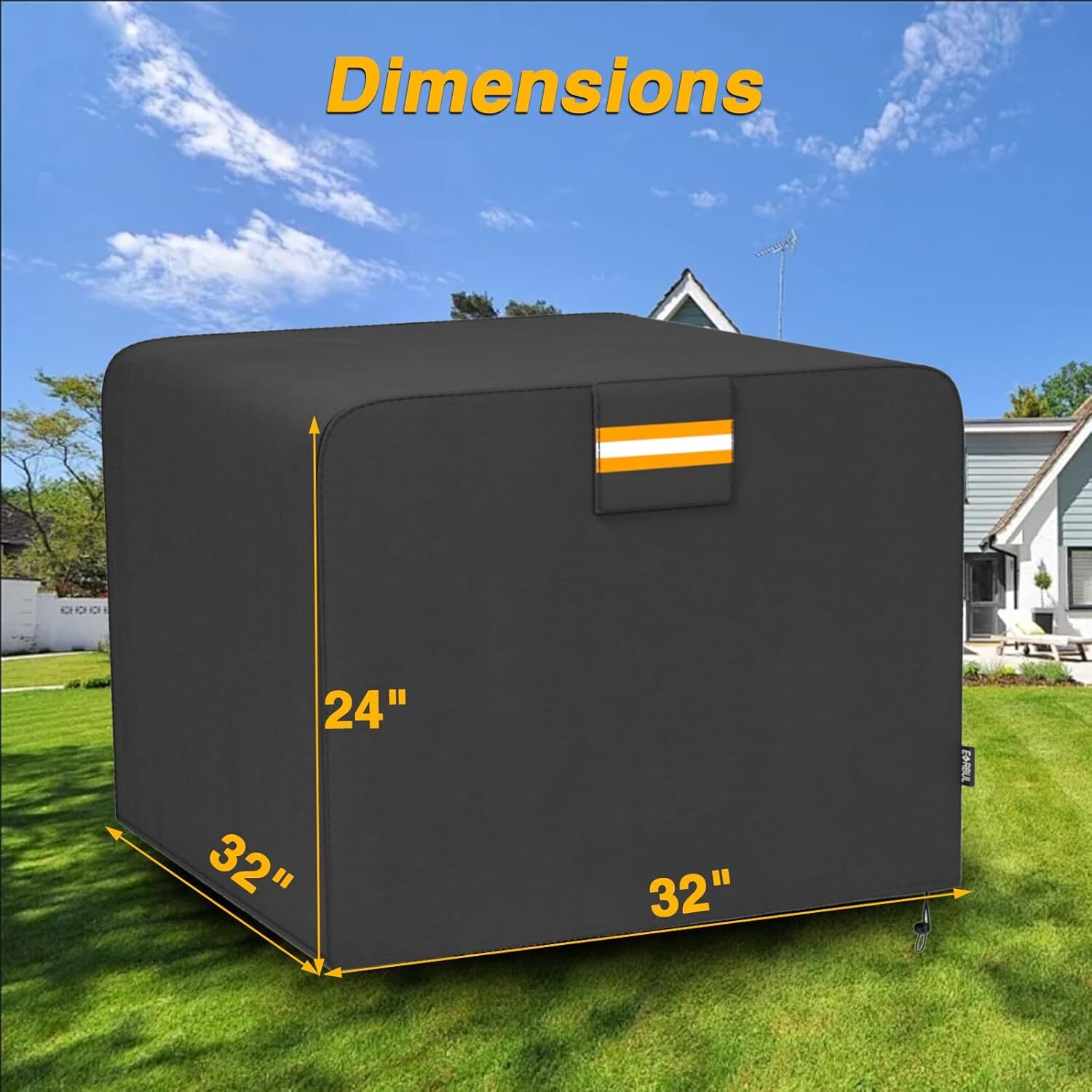 Heavy Duty 420D Square Fire Pit Cover for 28-32 Inch Fire Pit Table us