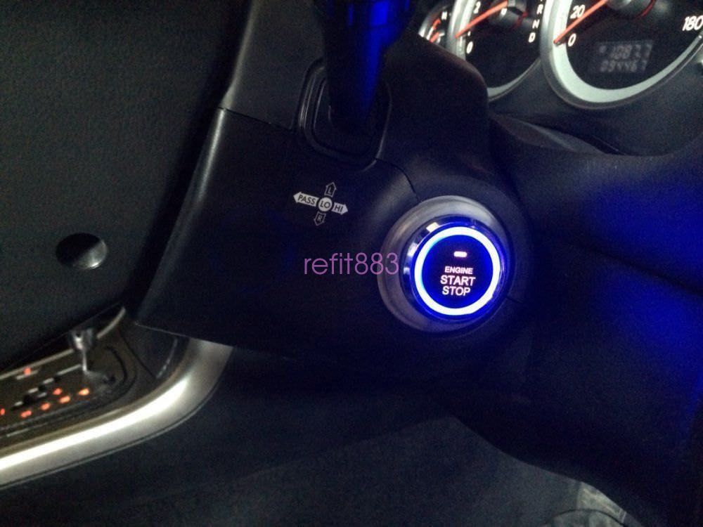 Car Push Start Button RFID Lock Engine Starter Ignition Car Alarm Keyless Entry