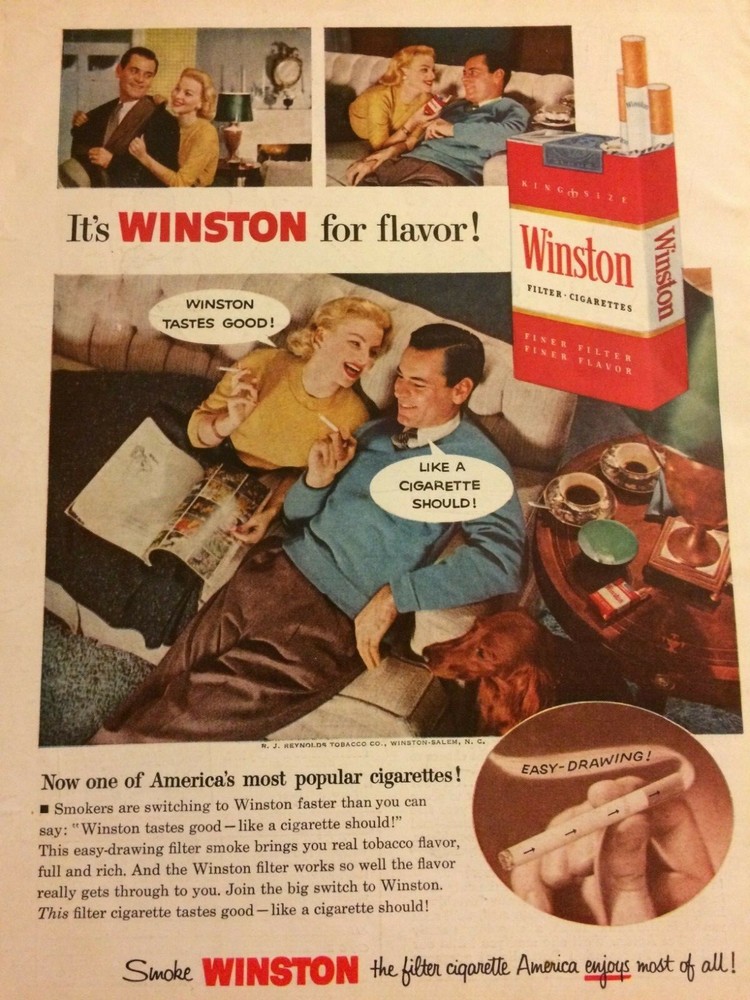 Winston Cigarettes, Full Page Vintage Print Ad