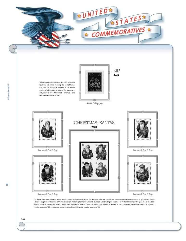 2001 U.S. Commemorative Singles COMPLETE Supplement (White Ace Alternative)