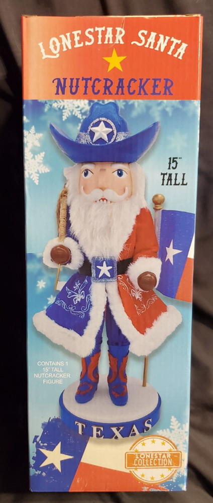 Texas Lonestar Santa Nutcracker - 15 Inch
