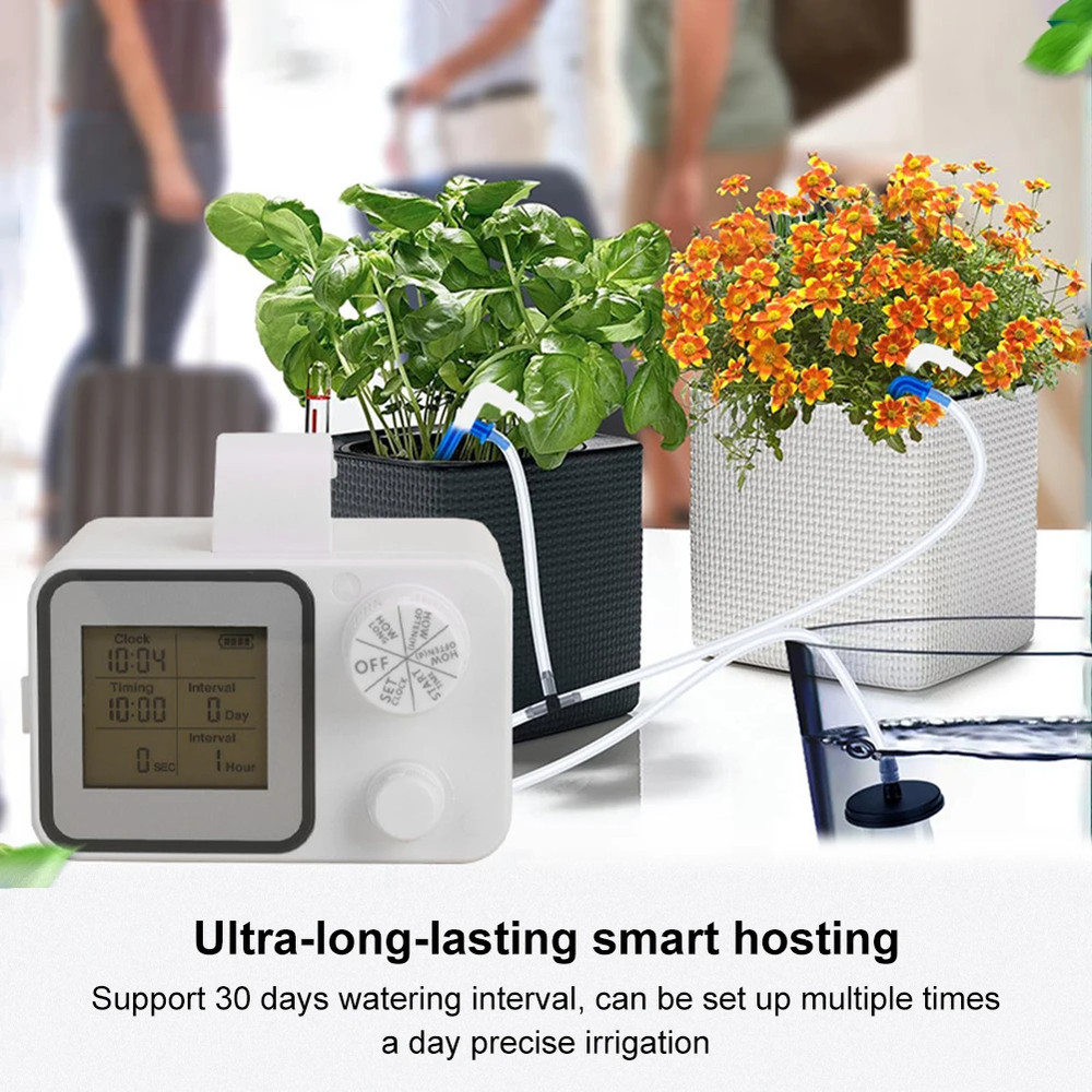 Automatic Drip Irrigation System Kit Plant Watering Timer System Garden Indoor