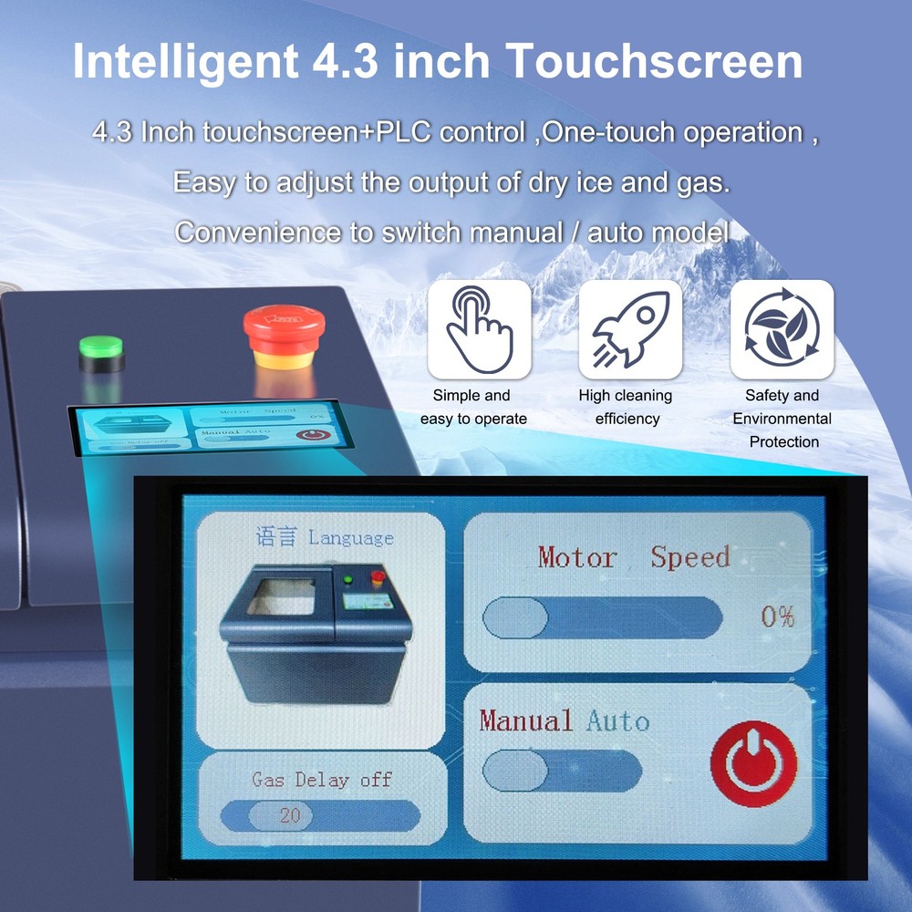 Mini Dry Ice Blasting Machine Cleaning Machine For PCB Burrs Remove Portable
