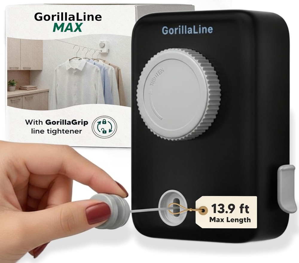 Max Retractable Clothesline - Non-Sagging Drying Line