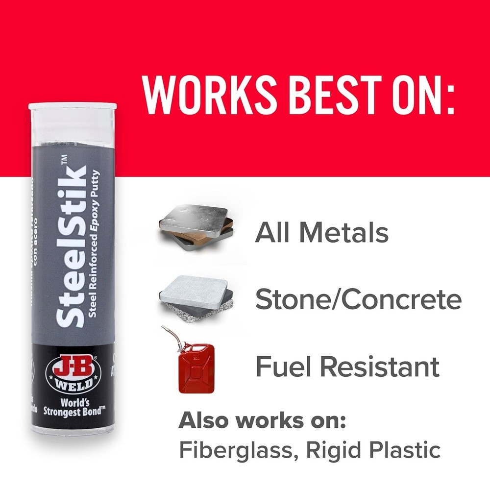 SteelStik Fast-Setting Epoxy Putty - 2 oz. Non-Rusting, High Temp Resistance