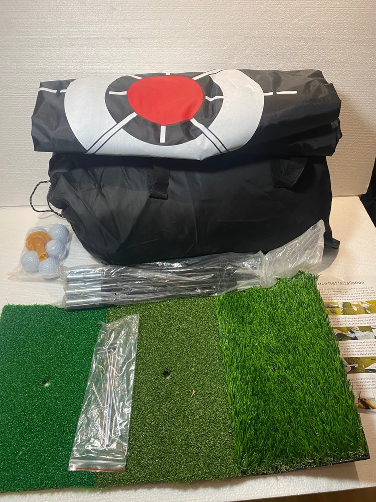 Golf Net, 10X7Ft with Golf Practice Mat, Hitting Aid Nets for Backyard Driving