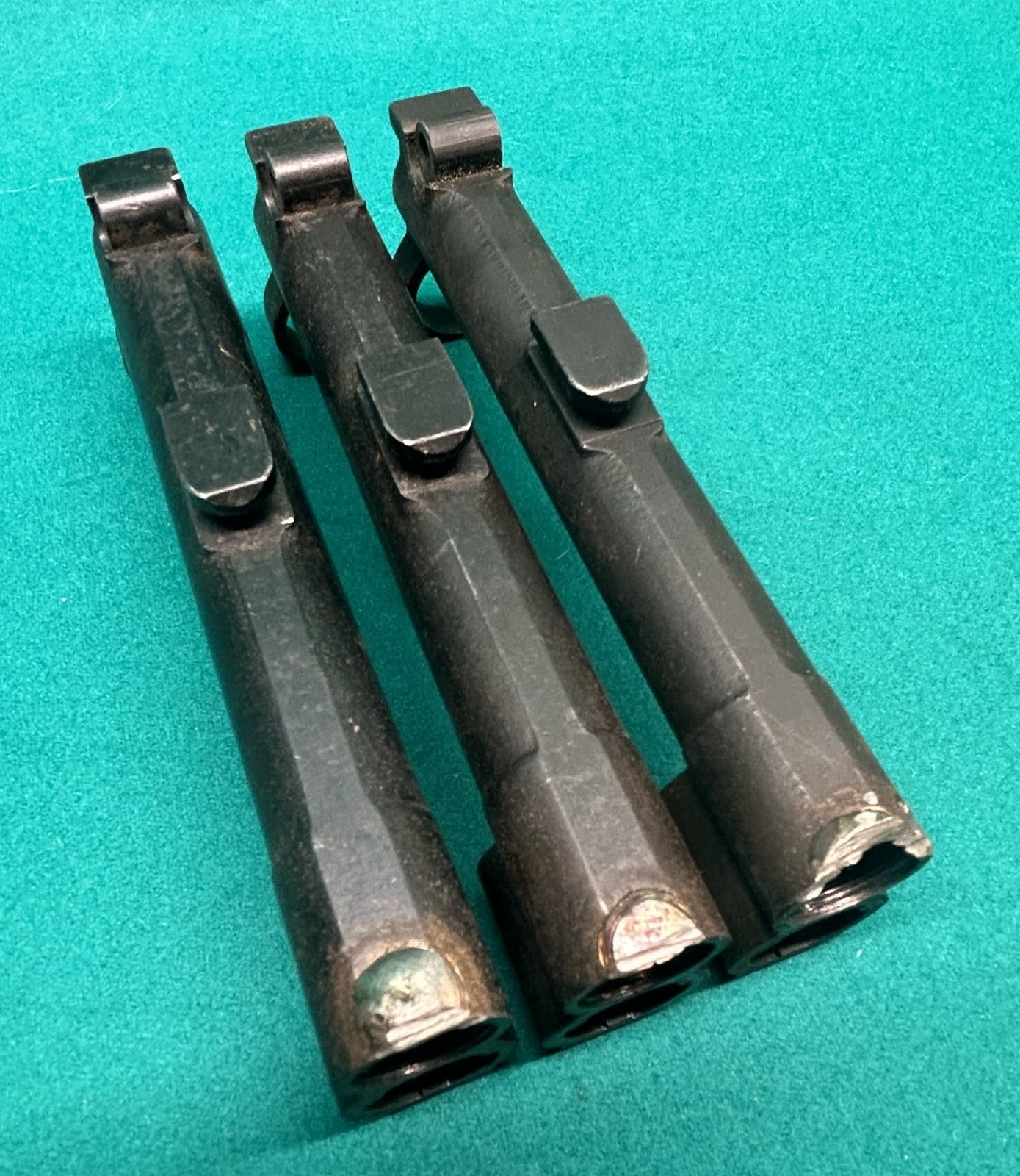 Lot of 3, Original M1 Garand Wide Base Gas Cylinder, AS-IS, for Parts or Repair