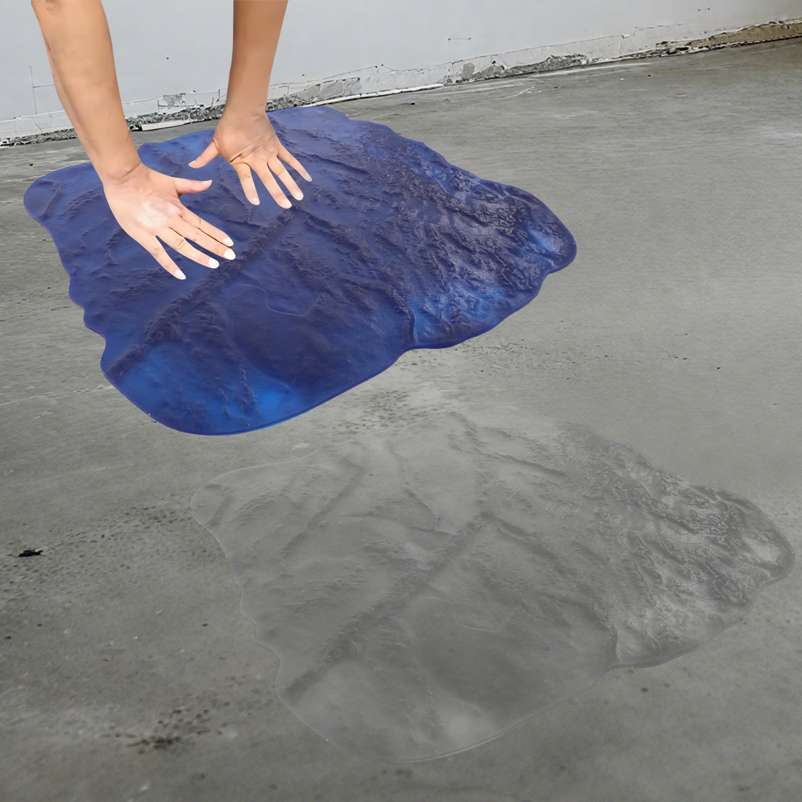 36" X 36" Slate Stone Texture Decorative Concrete Cement Stamps Mats Blue